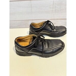 Dockers Mens Black Leather Comfort Lace Up Oxford Dress Shoes Size 9.5M